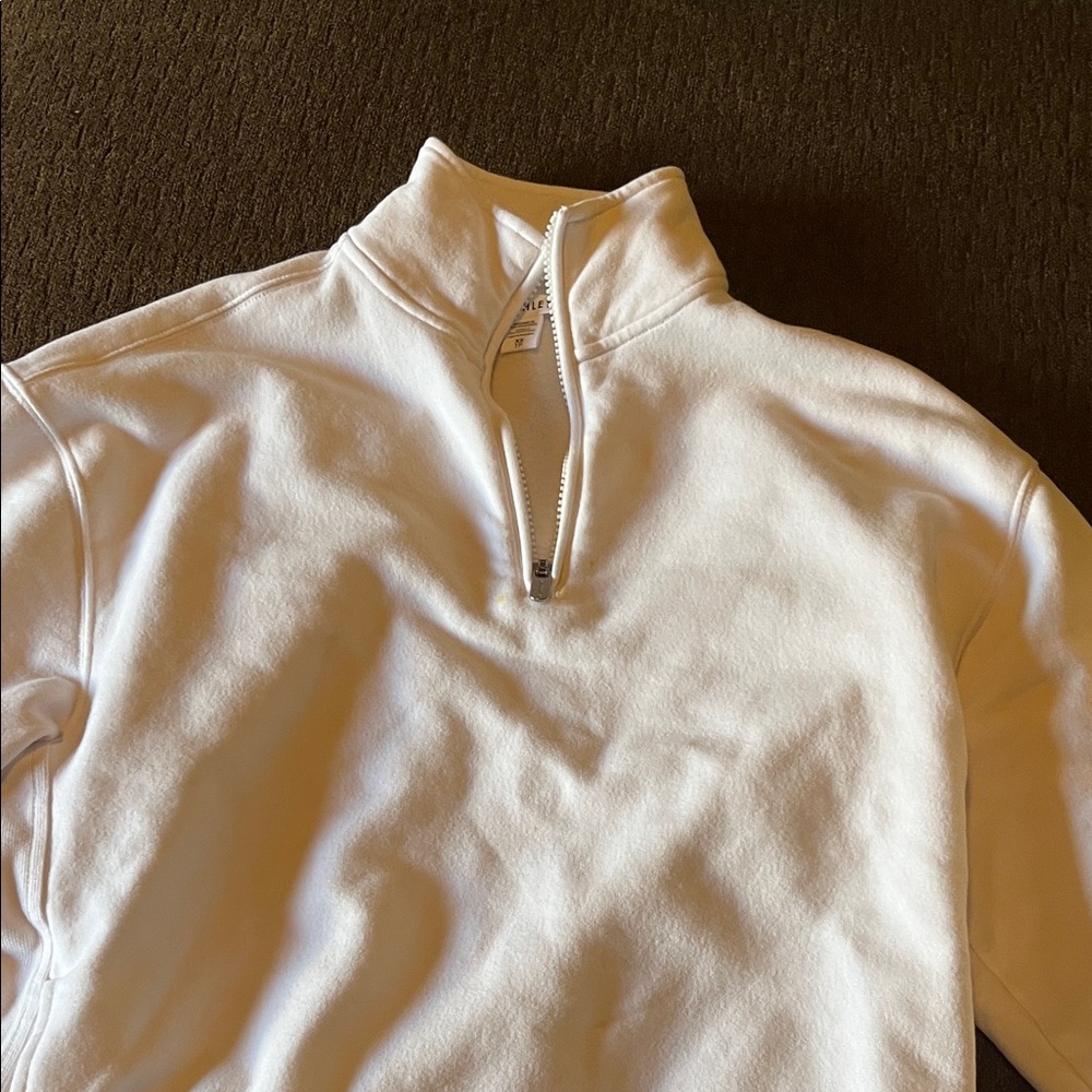 Athleta women’s Zip-Up Sweater in White